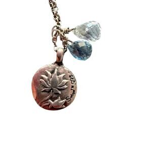 Satya 925 Sterling Silver Pendant Crystal Charm Necklace